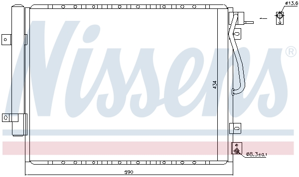 NISSENS N940436 Klímakondenzátor, klímahűtő