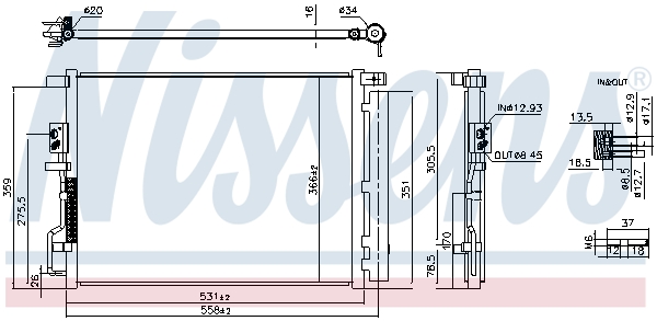 NISSENS NIS941290 kondenzátor, klíma