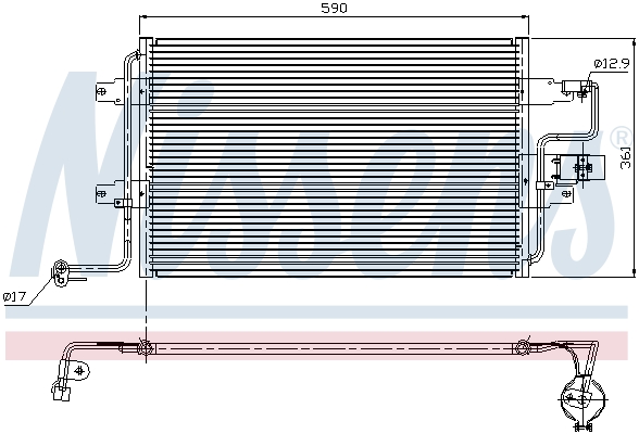 NISSENS N94310 Klímakondenzátor, klímahűtő