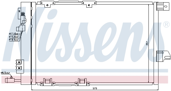 NISSENS NS94384 Klímakondenzátor, klímahűtő