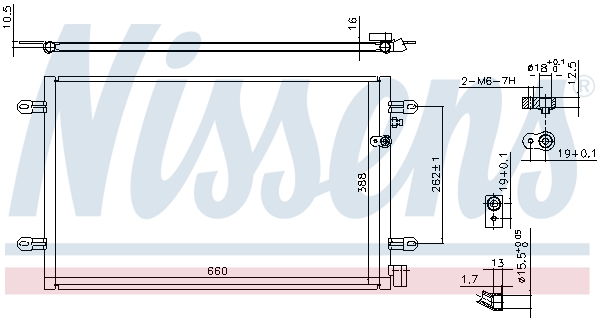 NISSENS NS94695 Klímakondenzátor, klímahűtő