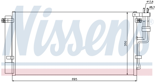 NISSENS N94993 Klímakondenzátor, klímahűtő