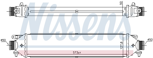 NISSENS 637 177 961464 - Intercooler, töltőlevegő hűtő