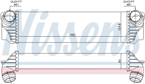 NISSENS NIS 96441 Intercooler, töltőlevegő hűtő