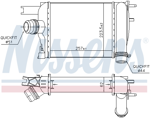 NISSENS NS96529 Intercooler, töltőlevegő hűtő