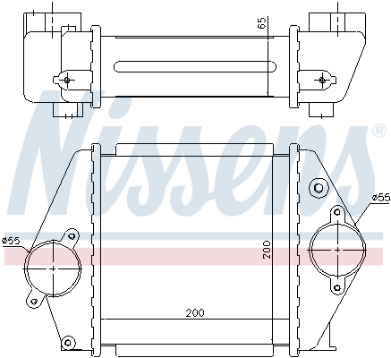 NISSENS N96570 Intercooler, töltőlevegő hűtő