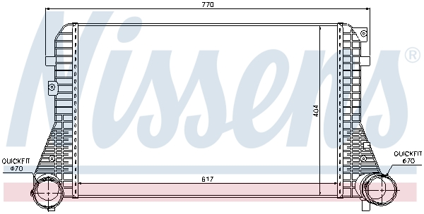 NISSENS 69324 96610 - Intercooler, töltőlevegő hűtő