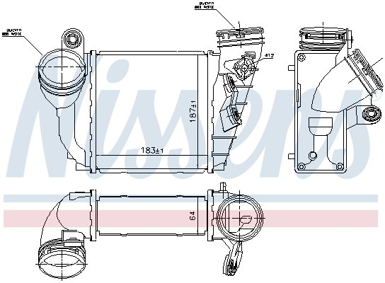 NISSENS 402389 96679 - Intercooler, töltőlevegő hűtő