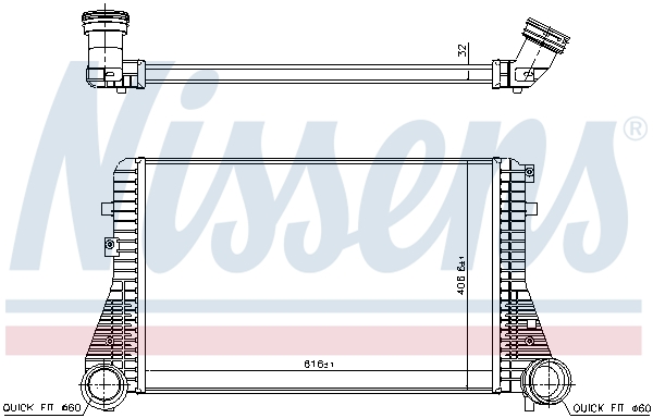 NISSENS 71641 96715 - Intercooler, töltőlevegő hűtő