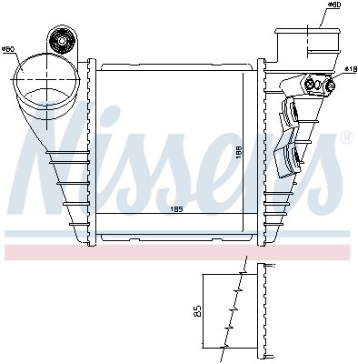 NISSENS 96847 Intercooler, töltőlevegő hűtő