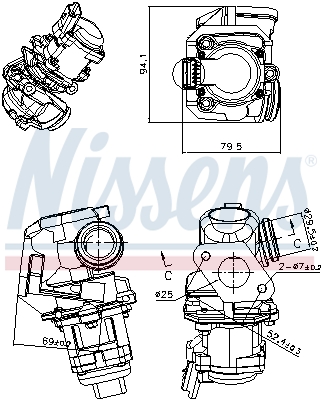 NISSENS 385267 98150 - AGR szelep, EGR szelep