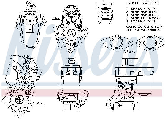 NISSENS 415009 98151 - AGR szelep, EGR szelep