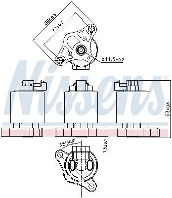 NISSENS 554 684 98153 - AGR szelep, EGR szelep