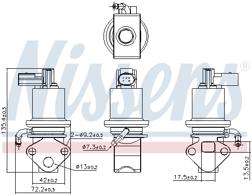 NISSENS NIS 98158 AGR szelep, EGR szelep