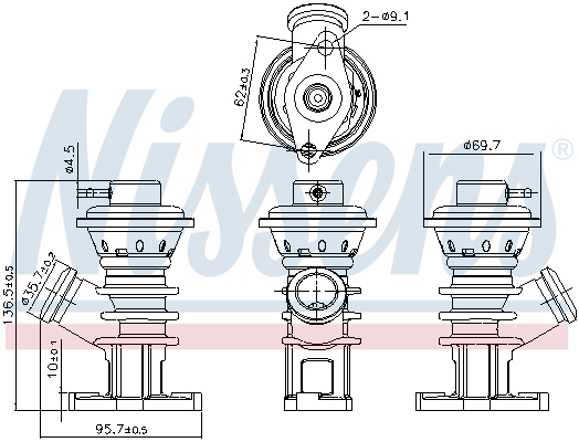 NISSENS NIS98191 AGR-szelep