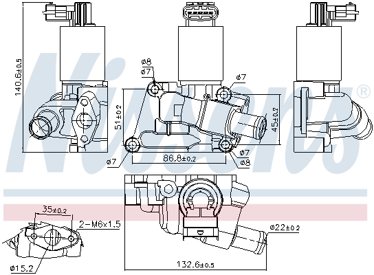 NISSENS NS98195 AGR-szelep