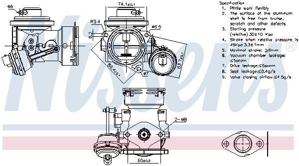 NISSENS NIS98300 AGR-szelep