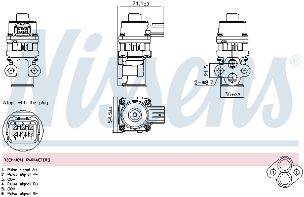 NISSENS 424550 98368 - AGR szelep, EGR szelep