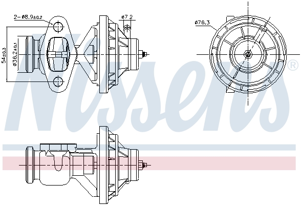 NISSENS 450490 98390 - AGR szelep, EGR szelep