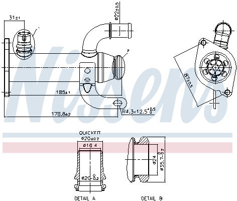 NISSENS NIS989278 Hűtő, kipufogógáz visszavezetés