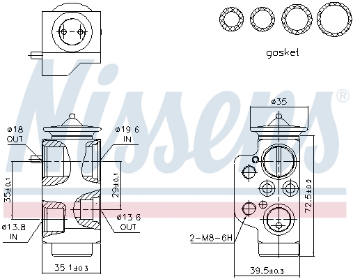 NISSENS NS999318 TĂĄgulĂłszelep, klĂ­maberendezĂŠs