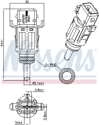 NISSENS NIS207010 érzékelő, hűtőfolydék hőmérséklet