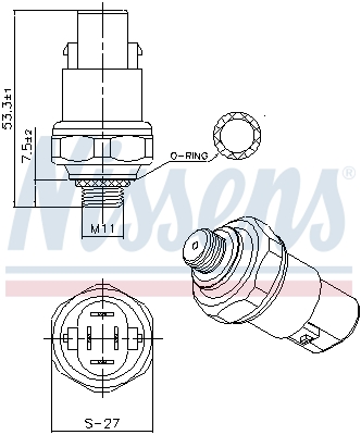 NISSENS NIS301088 nyom?skapcsol?, kl?maberendez?s