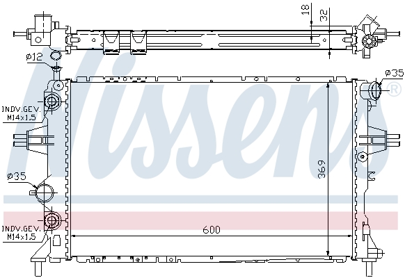 NISSENS NIS63247A Vízhűtő