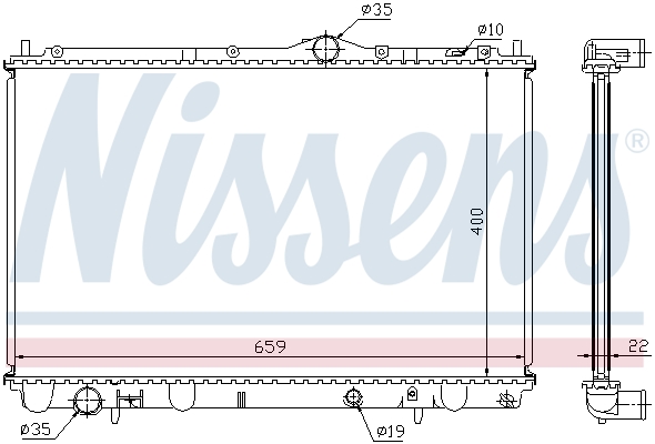 NISSENS NIS65543A hűtő, motorhűtés