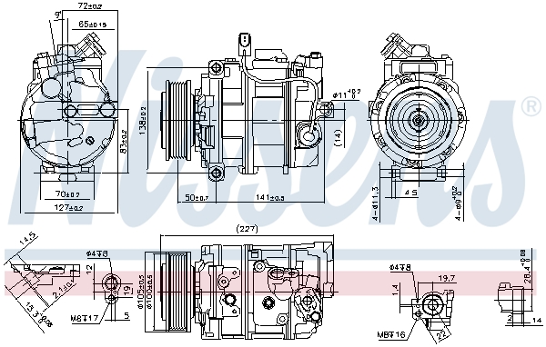 NISSENS 1001830488 NS890173 - kompresszor, klíma