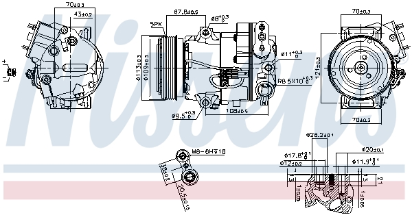 NISSENS 1001652205 NS890266 - kompresszor, klíma