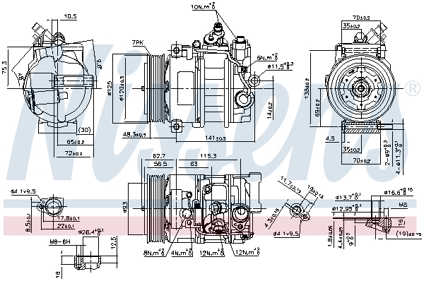 NISSENS 1001532694 NS890322 - kompresszor, klíma