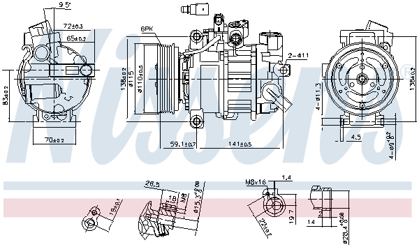 NISSENS NIS890551 kompresszor, klíma