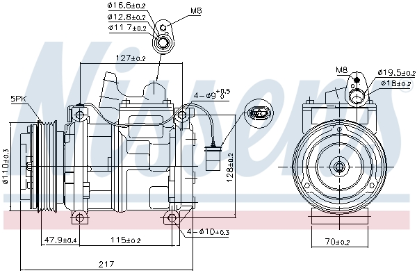 NISSENS NIS89147 kompresszor, klíma