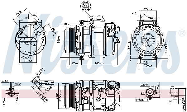 NISSENS 1001830460 NS89212 - kompresszor, klíma