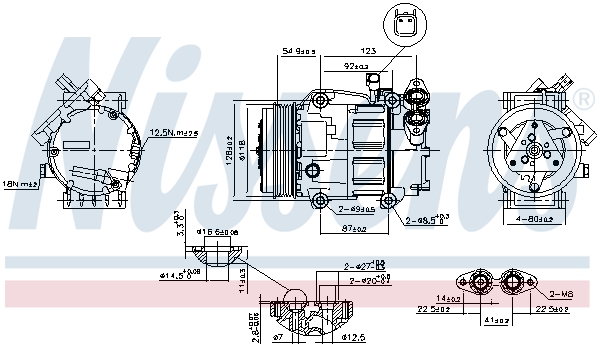 NISSENS 1001125005 NS89336 - kompresszor, klíma