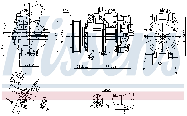 NISSENS NIS89384 kompresszor, klíma