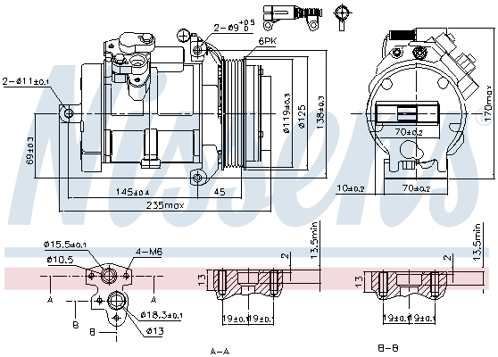 NISSENS NIS89606 kompresszor, klíma