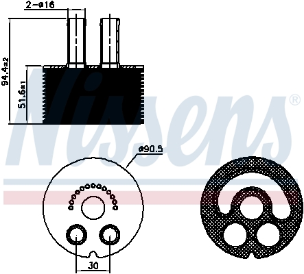 NISSENS NIS90935 Olajhűtő motorolajhoz