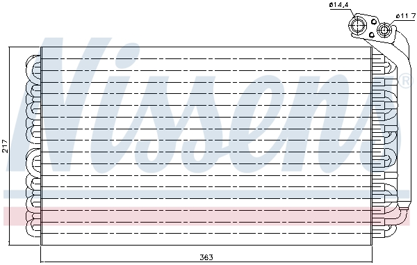 NISSENS NIS92170 Párologtató, hőcserélő klímaberendezéshez