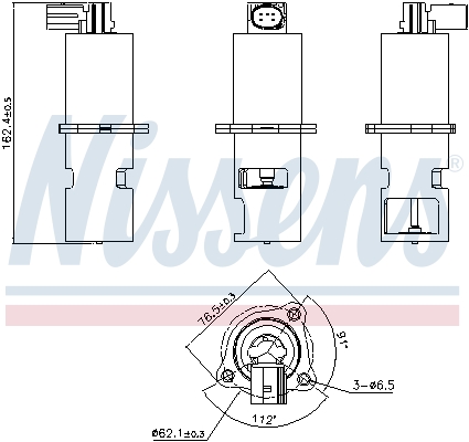 NISSENS NIS98154 AGR-szelep