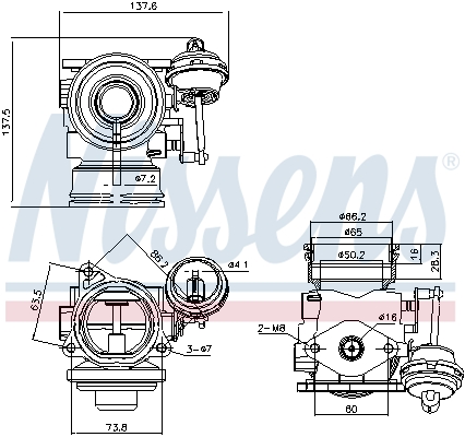 NISSENS 1003018120 NS98162 - AGR-szelep