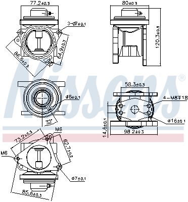 NISSENS NIS98173 AGR-szelep