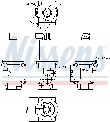 NISSENS NIS98185 AGR szelep, EGR szelep