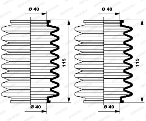 MOOG 93698 K150010 - Gumiharang készlet kormányműhöz