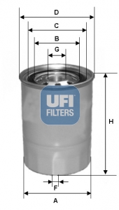 UFI UFI 24.327.00 Üzemanyagszűrő