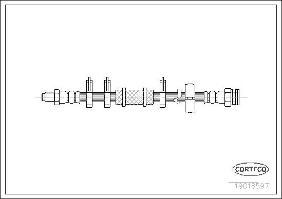 CORTECO COR19018597 Fékcső, gumifékcső