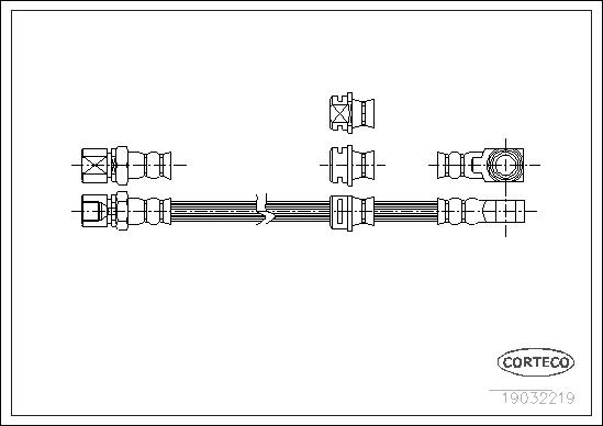 CORTECO COR19032219 Fékcső, gumifékcső