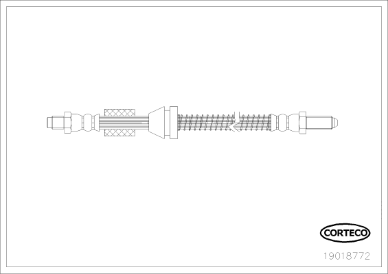 CORTECO COR19018772 fékcső