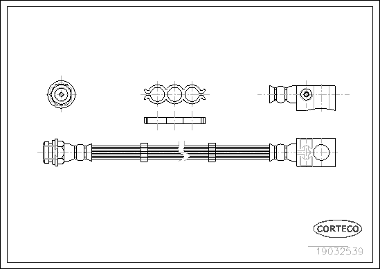 CORTECO COR19032539 fékcső